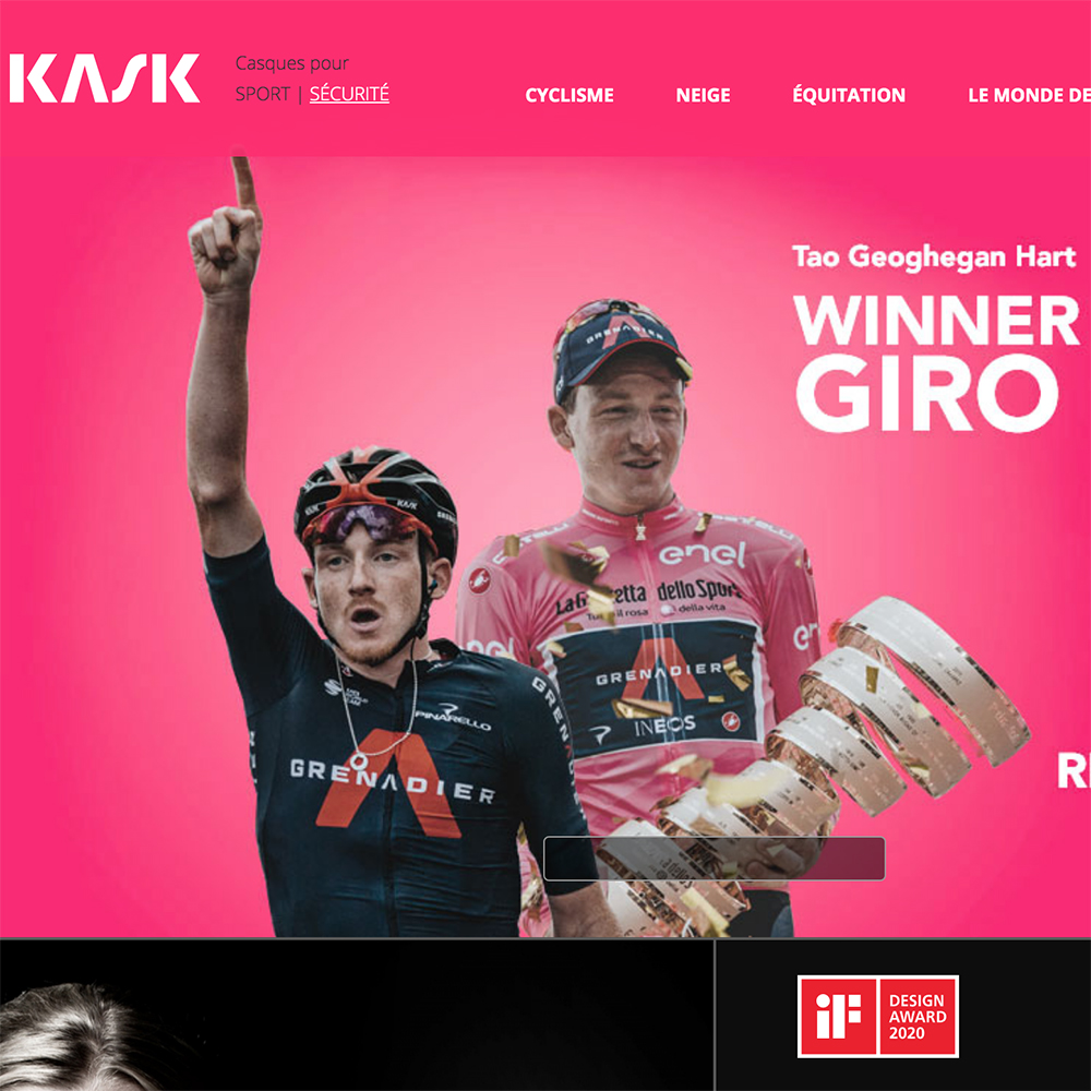 La marque Kask gagne le Giro